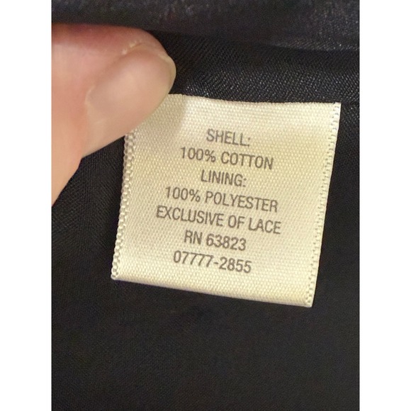 Christopher & Banks Black White Geometric Floral Border Print A-Line Skirt 10 - Picture 6 of 7